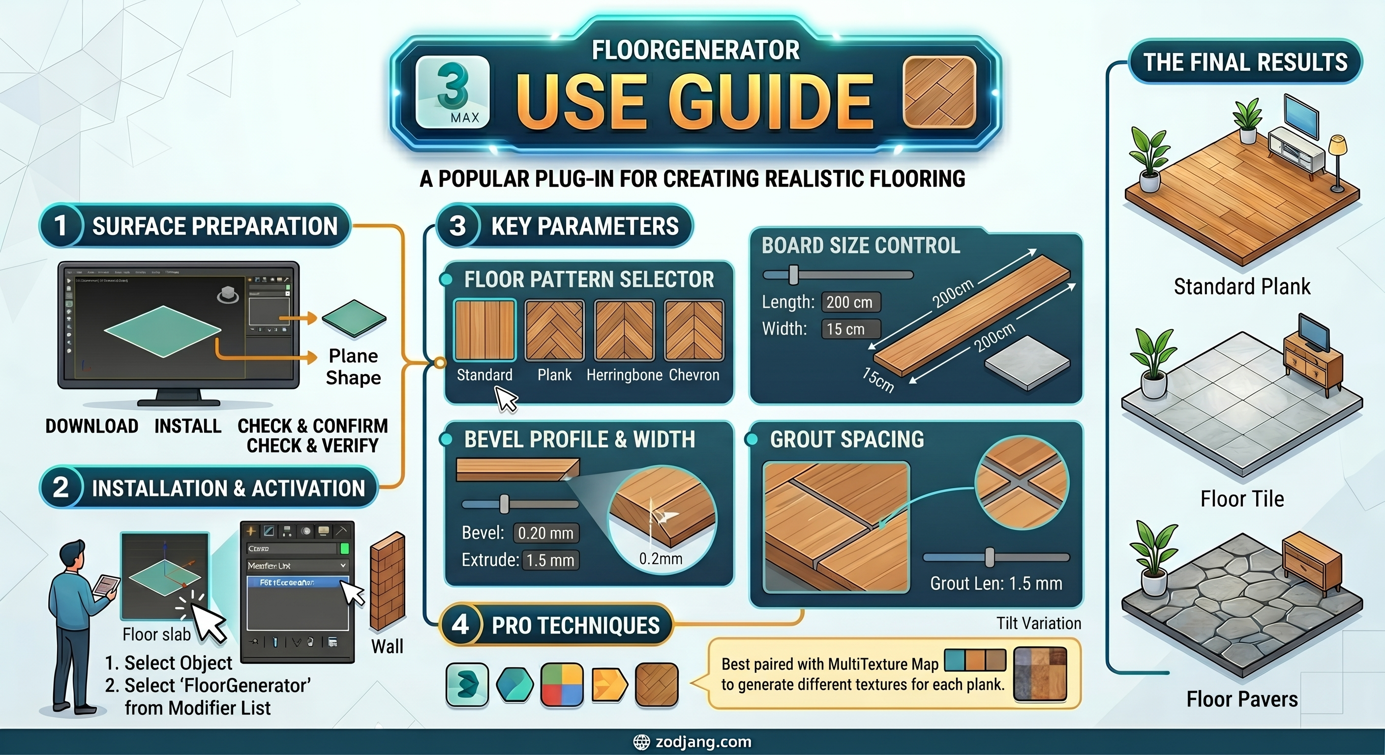 วิธีใช้งาน FloorGenerator ปลั๊กอินสำหรับ 3Ds Max